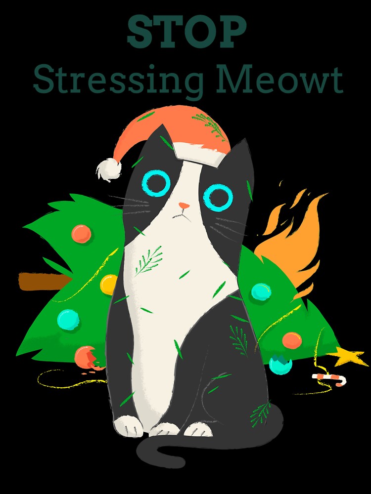 TRLT Christmas Stressed Cat by trtlpod