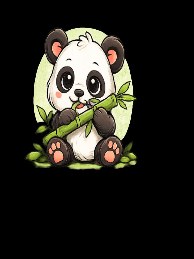 Cute Panda Eating Bamboo Kawaii Animal Design | Panda Lover Gift by Lovestickerco