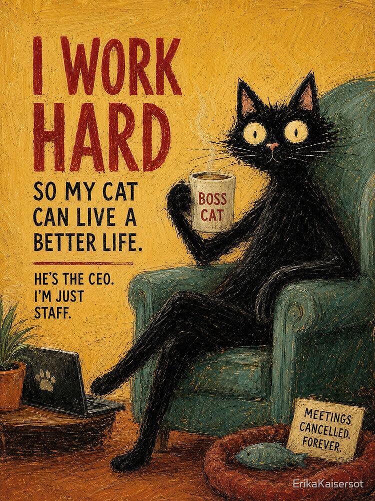 I Work Hard So My Cat Can Live a Better Life by Erika Kaisersot