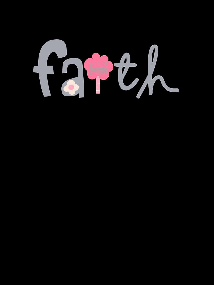 Faith typography pink flowers girl design by happyandbubbly