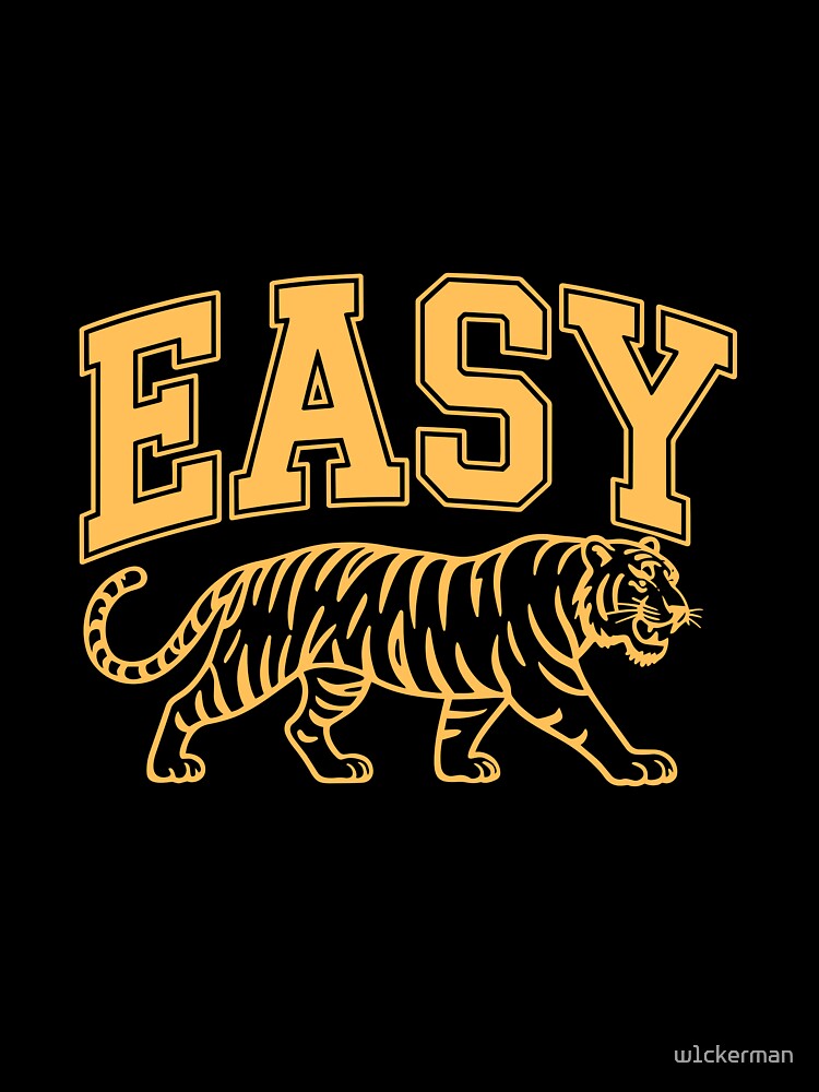 Easy Tiger Vintage Mascot Bold Big Cat Graphic by w1ckerman