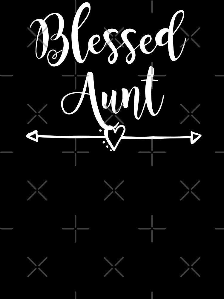 Typography Blessed Aunt with Arrow Heart by Merchking1