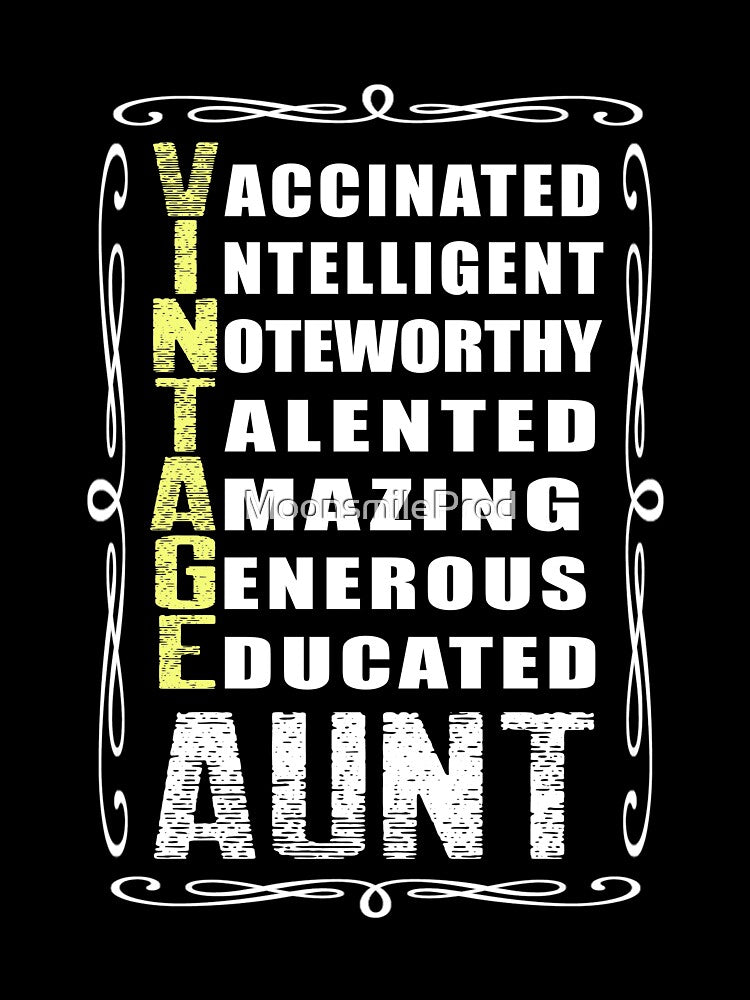 Vintage Acronym Retiring Aunt | Auntie | Aunty by MoonsmileProd