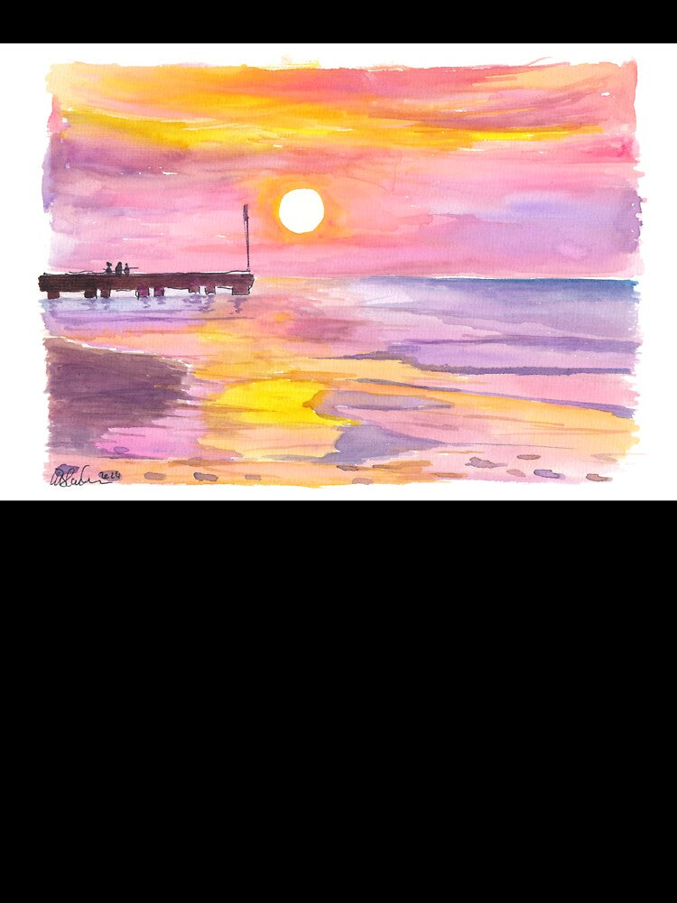 Italy Adriatic Beach Pier in the Morning by artshop77