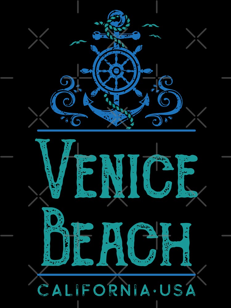 Venice Beach California Vintage Nautical Design by Futurebeachbum
