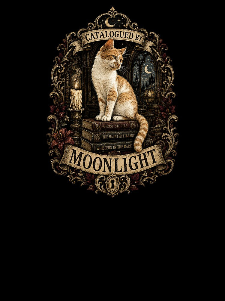 Catalogued by Moonlight Gothic Cat by Soft Panic Studio