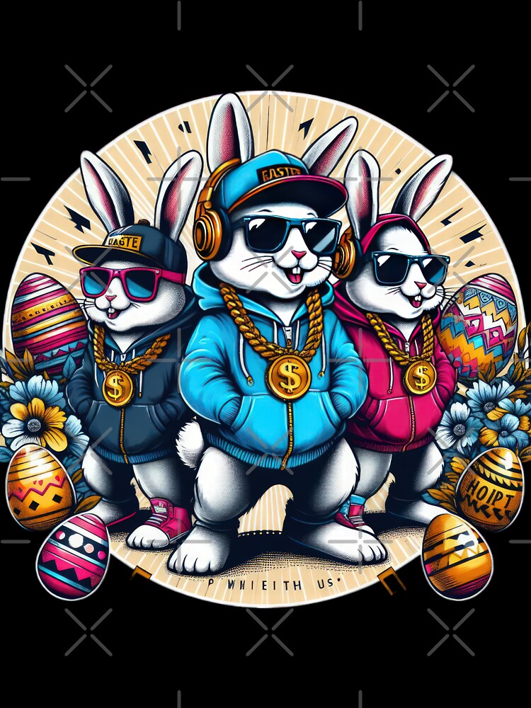 hip hop bunnies band Easter Funny animals by Expressions-Sel
