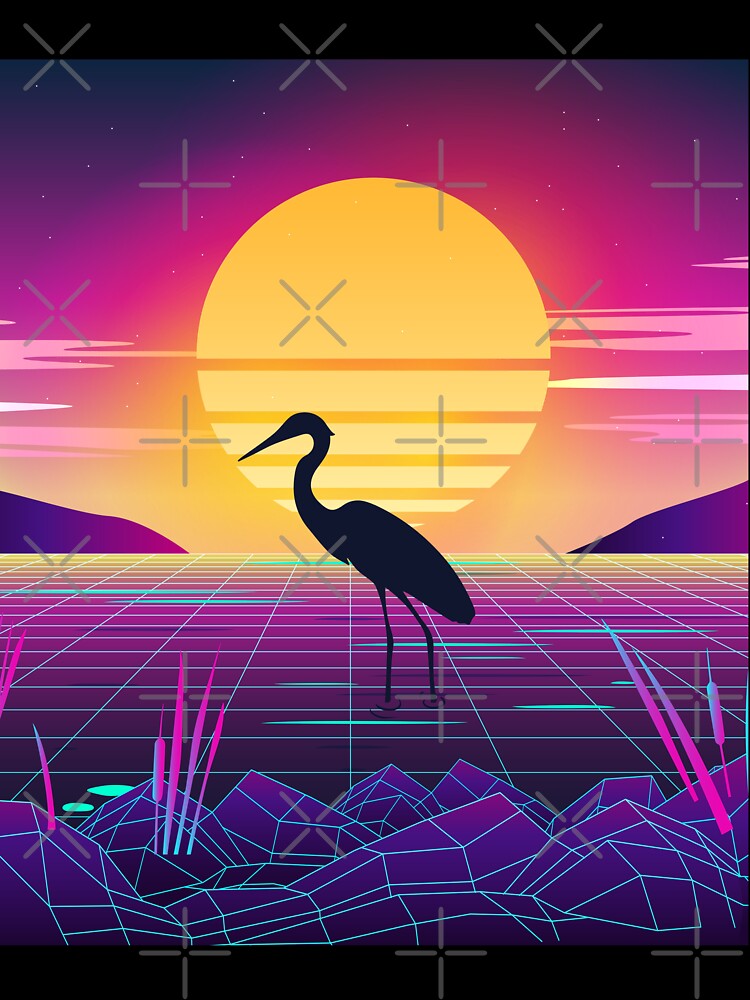 Flamingo Retrowave by MaiZephyr