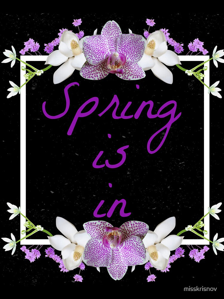 Spring is In with Purple and Lilac Colours on Black by misskrisnov