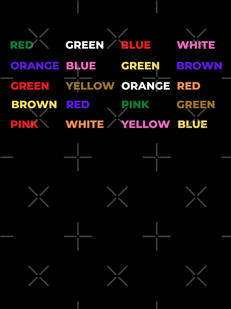 Stroop Test - Psychology, Neuroscience, Geek, Nerd, Brain, Stroop Effect, Cognition, Psych by jadedscientist