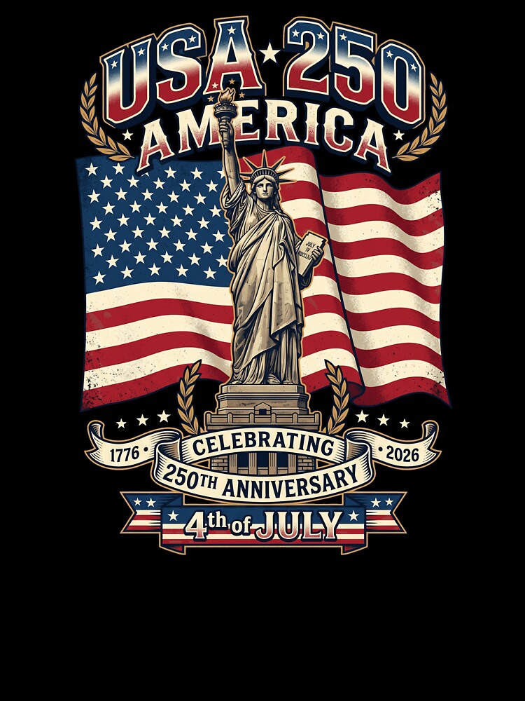 USA 250 America Statue of Liberty 1776-2026 4th of July Anniversary by Off-Road-Zone