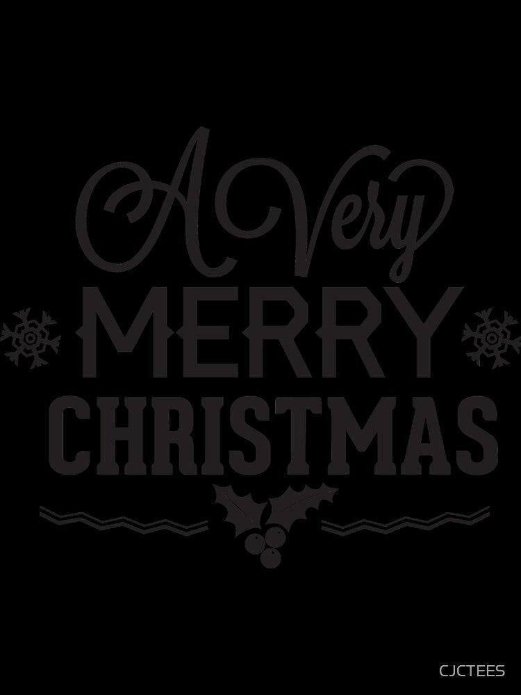 A Very Merry Christmas - beautiful snowflake christmas mistletoe ornament cursive corona christmas design by CJCTEES