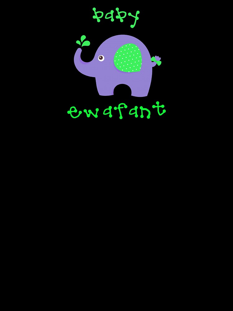 Baby Ewafant (Elephant) Green/Purple by PawsitiveMum