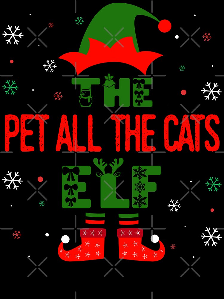 Family Christmas Matching Squad Outfit Elf Funny Cat Lover by artworkbyrihen