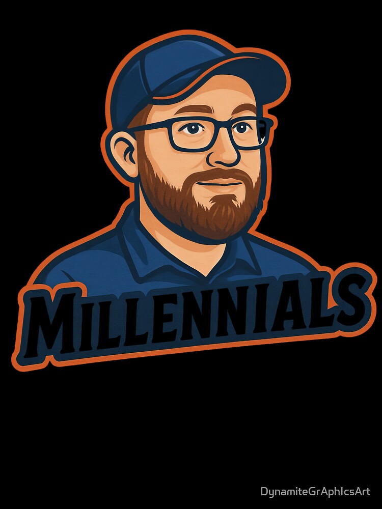 Millennials Funny Retro Mascot Design by DynamiteGrAphIcsArt