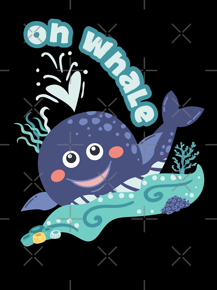 Cute, Trendy, Fashionable and Funny Whale Pun OH WHALE Marine Aesthetics, Ocean Life, Whale Lovers, Oh Well Pun Illustration by zenturtlemerch
