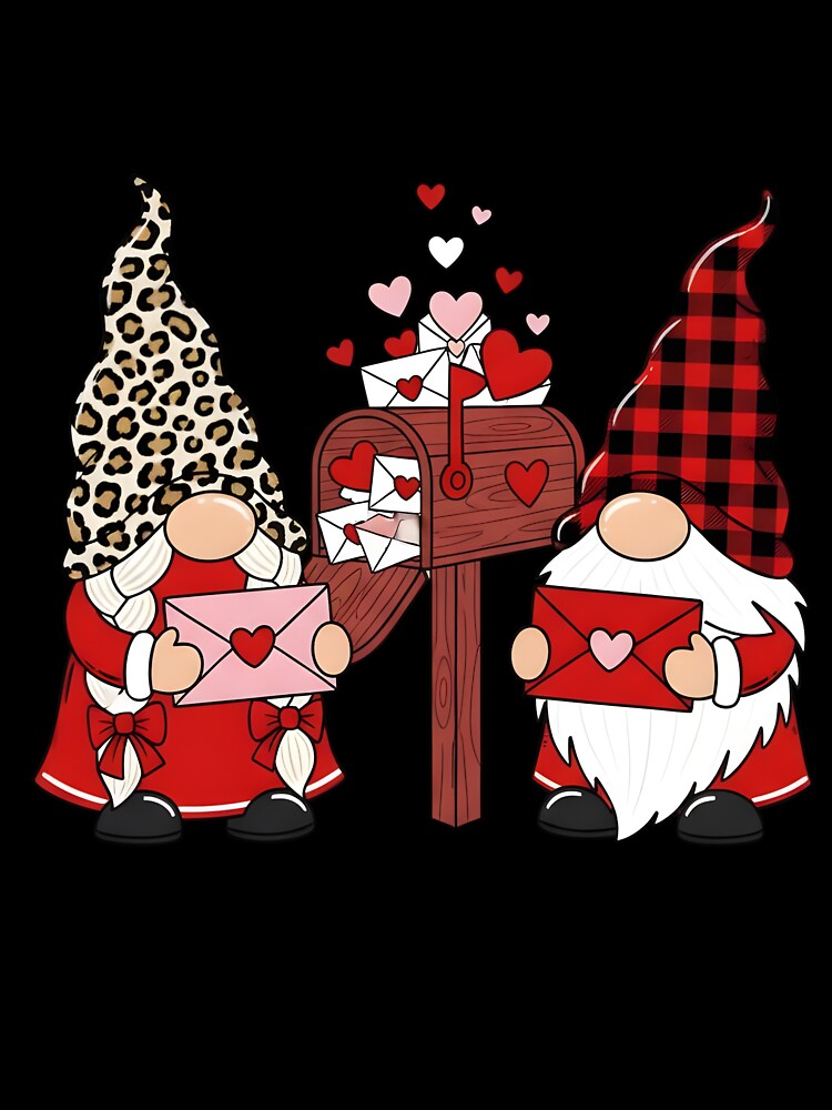 Valentine's Gnomes Love Letters Cute Valentines Day by KroghDs