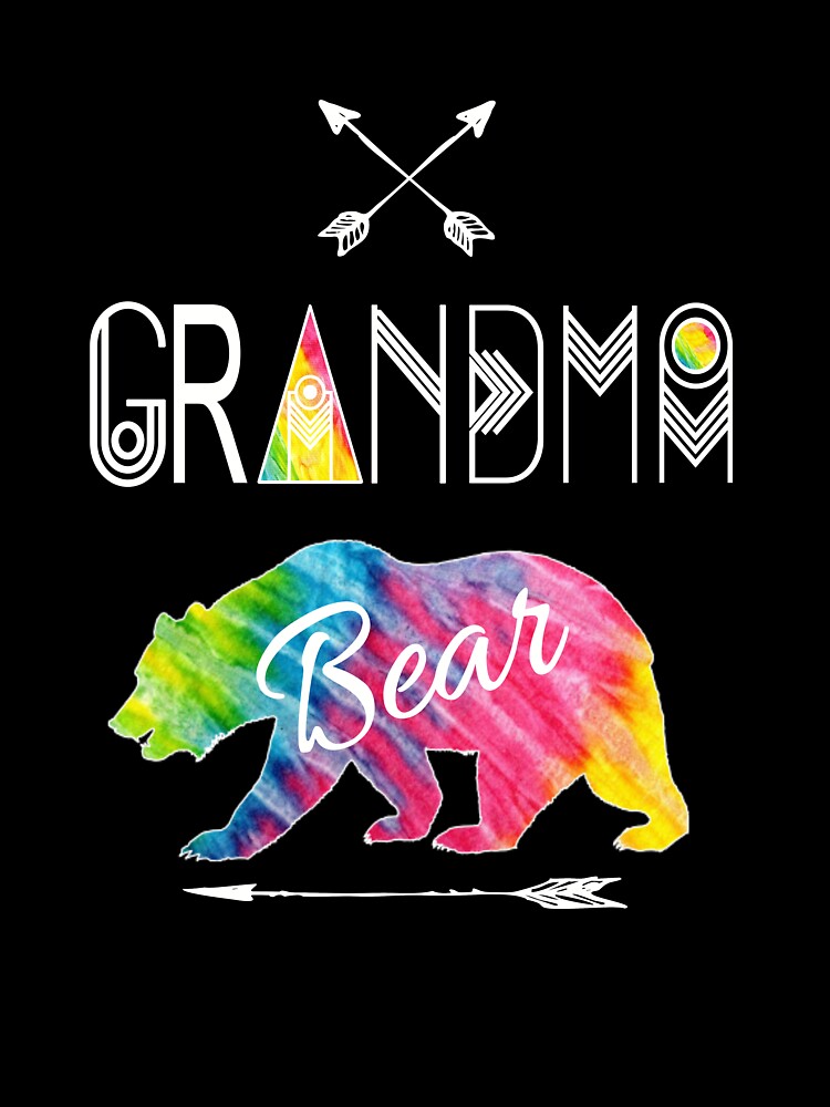 Grandma Bear Matching Family Tye Die Christmas Camping Gift by Sapphire Star