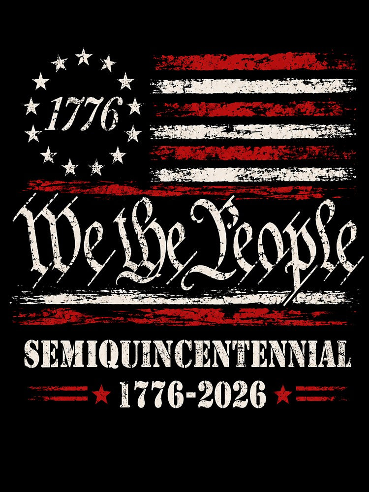 We The People Semiquincentennial 1776 2026 Patriotic Flag Design by Osstaramilua