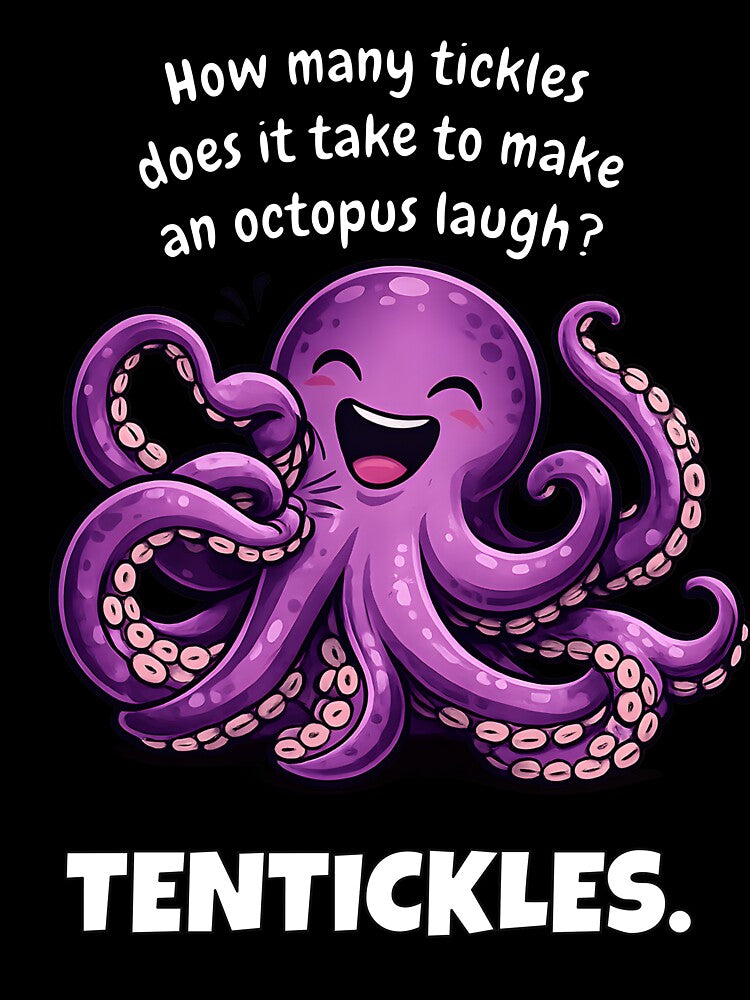 Tentackles Pun Cute Dad Joke Funny Octopus by PuniverseDesign
