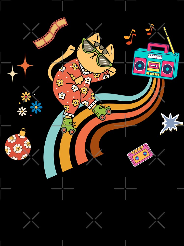 Groovy Roller Cat – Retro Vibes & Funky Fun by TheBeeKindSpace