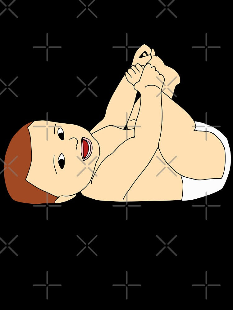 Playful Baby – Minimalist Cartoon Baby Illustration by Swati's Digital Den