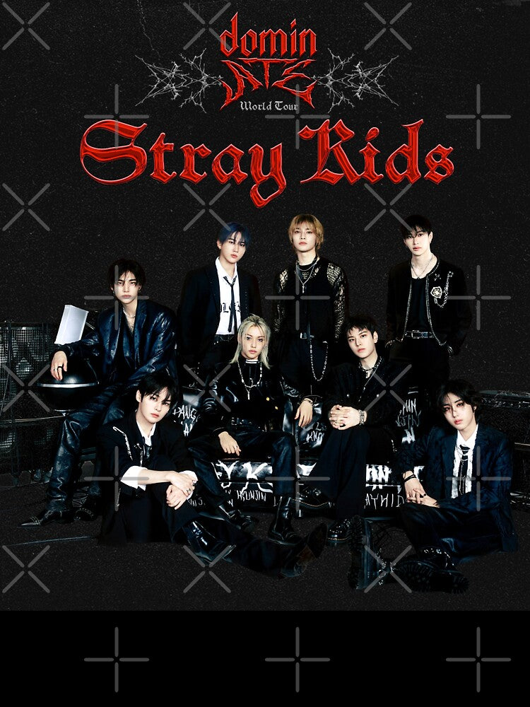 Stray Kids everywhere all around the world you make SKZ STAY kpop broken compass t-shirt world tour dominate ot8 skzoo black logo by Kpop-Noona