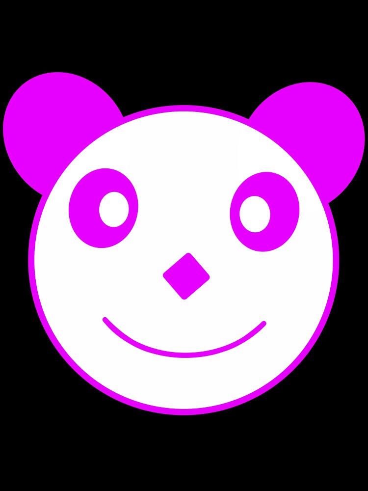 PINK PANDA HEAD by vazqpete