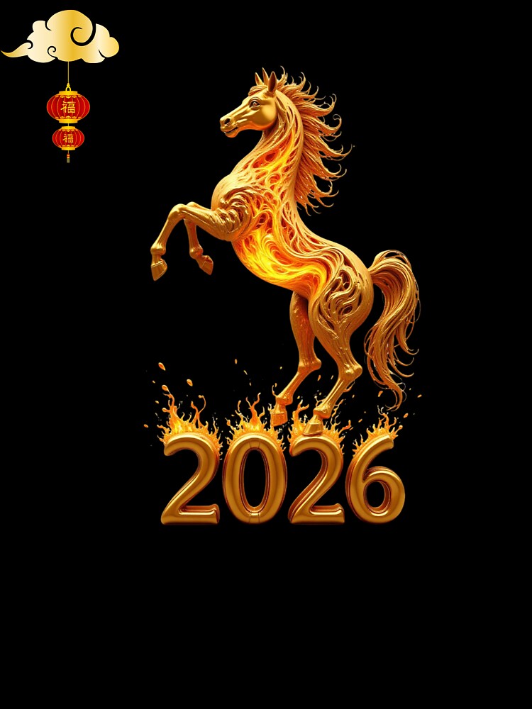 Fire Horse 2026 - Chinese Zodiac Golden Prosperity by fantasy.world