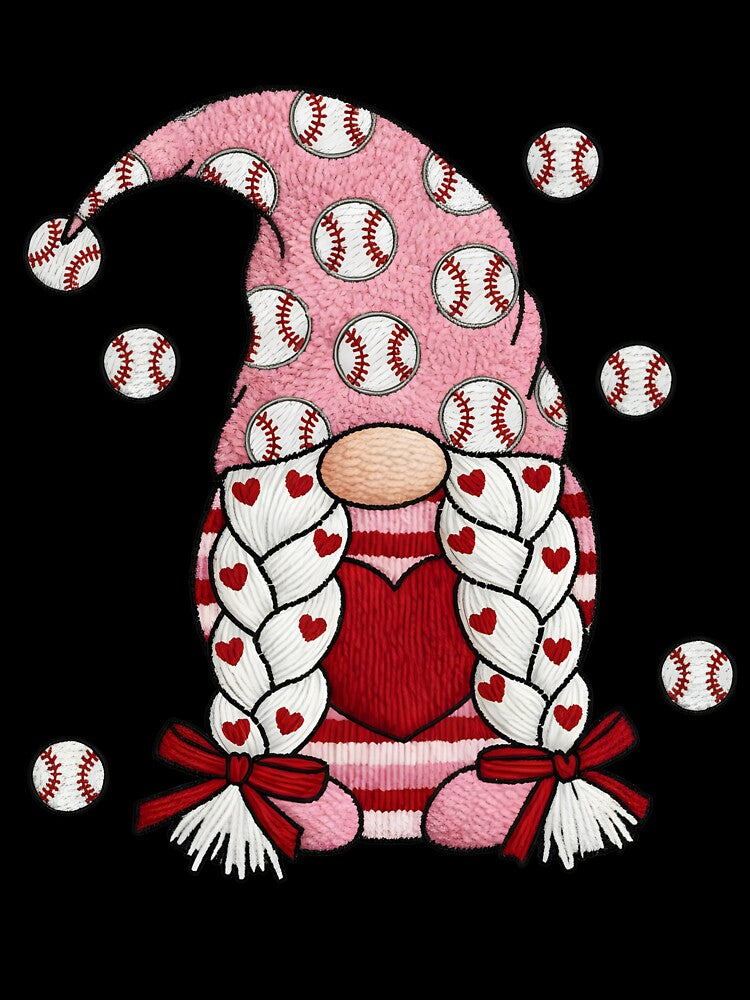 Baseball Gnome Valentine's Day Baseball Valentine by KroghDs