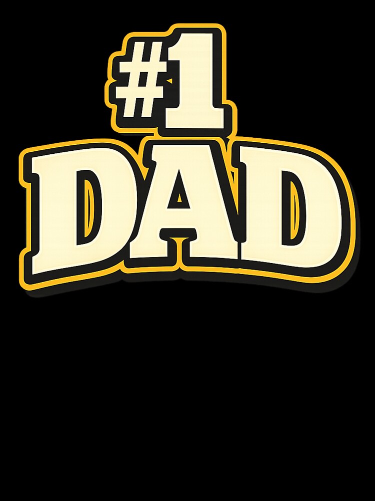 #1 Dad Number One Father’s Day Gift Classic Retro Dad Shirt by Fangtasia77