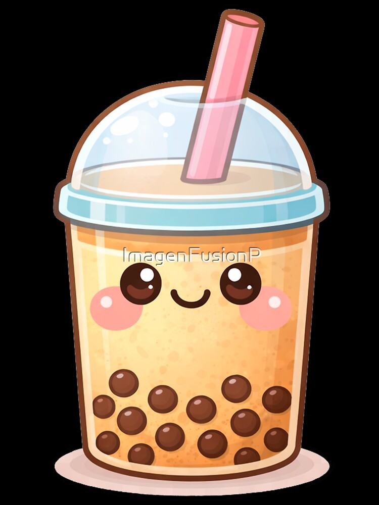 Cute Bubble Tea Kawaii Food Character by ImagenFusionP