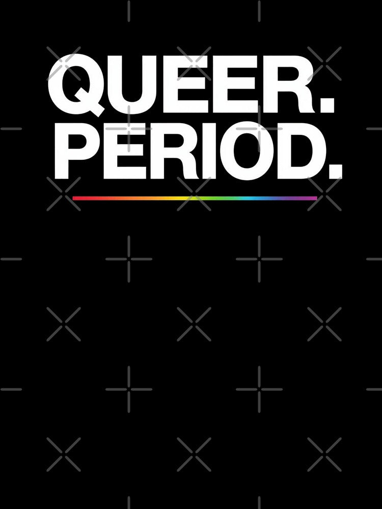 QUEER. PERIOD. Bold Minimalist Rainbow Pride Typography by EchoPrint Co.