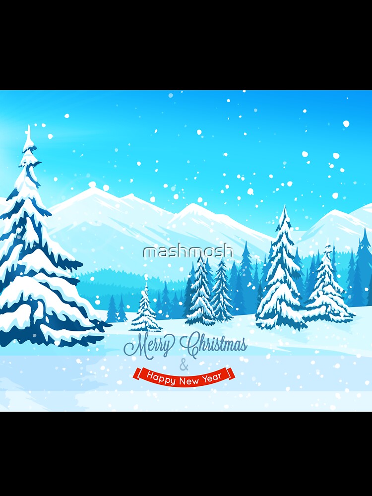 Merry Christmas  and happy new year 2021` winter landscape by mashmosh