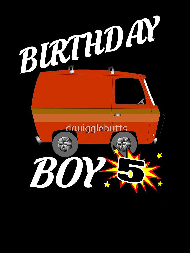 5 Years Old Birthday Design Van GifDesign by drwigglebutts