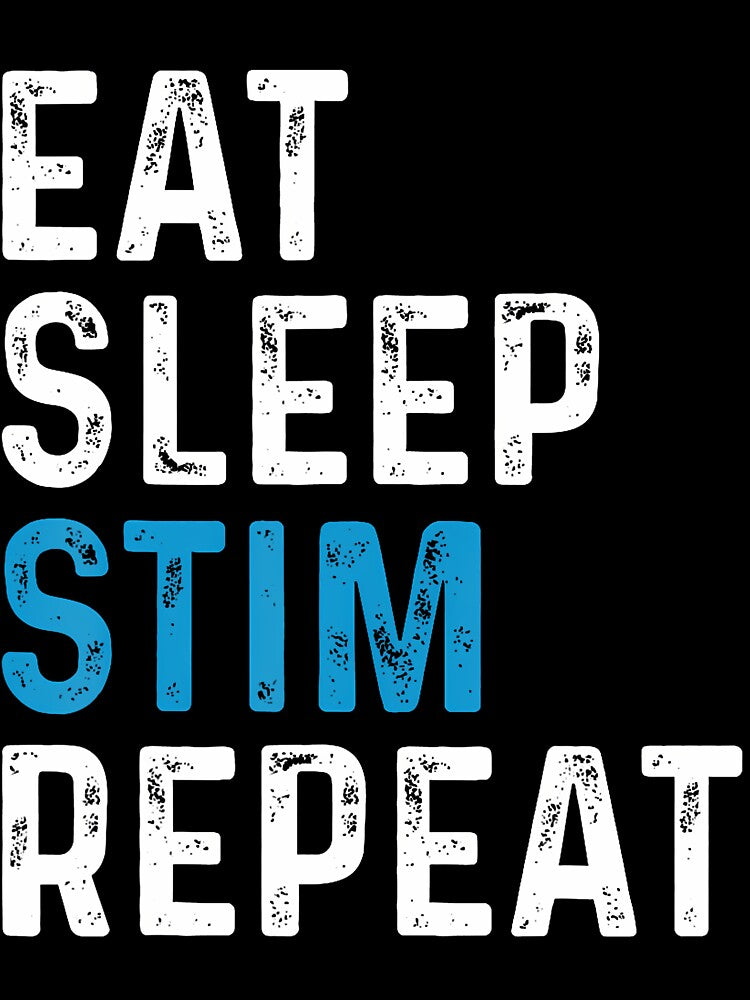 Eat Sleep Stim Repeat Stimming Autism Awareness Boys by RylynKaub86
