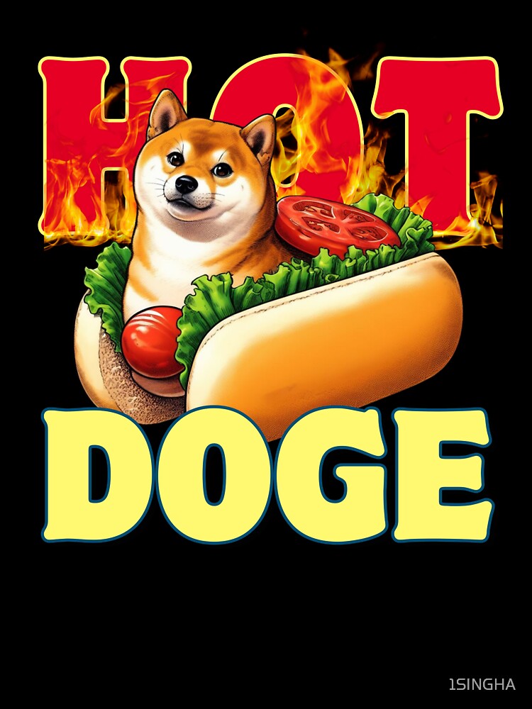 Hot Doge,Doge coin meme,shiba inu,manga meme by 1SINGHA