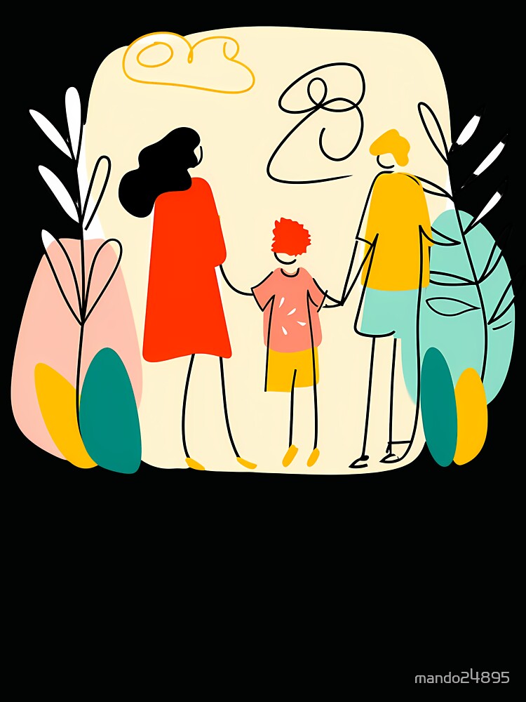 Happy family on a beautiful day by mando24895