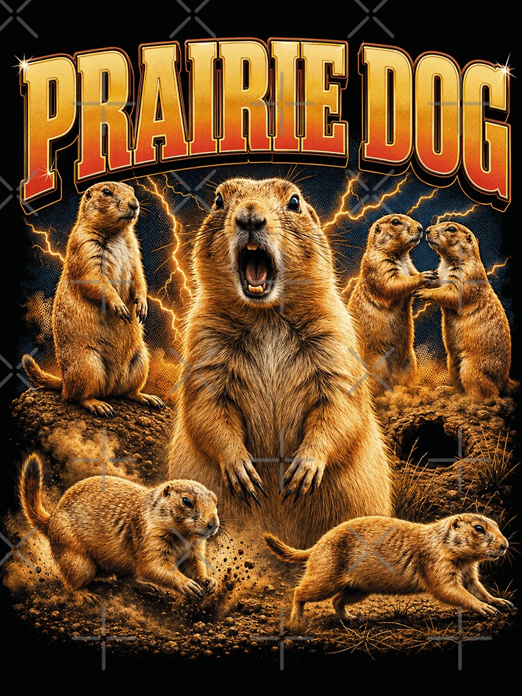 Prairie Dog 90s Retro Collage by OceanBandwear