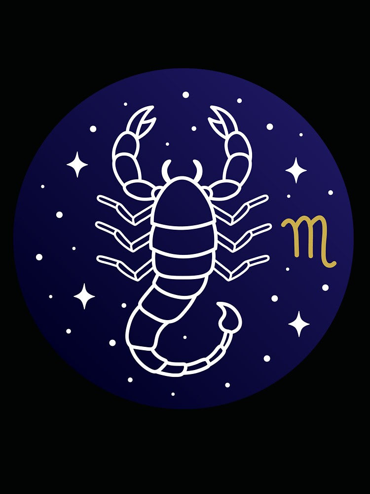 Aesthetic Scorpio Zodiac Stars Circle by debbiebento