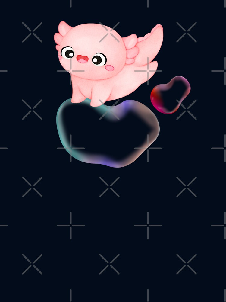 Tiny Axolotl – Cute Water Creature Sticker by Playful Strokes pom@pom