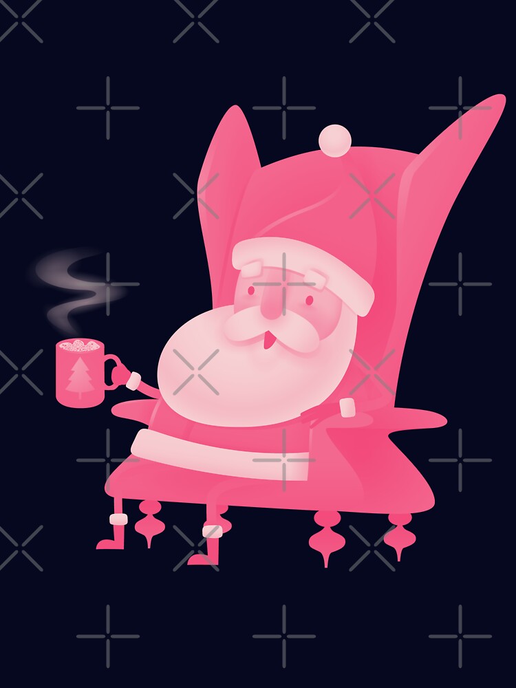 Retro Vintage Pink Santa Claus by stylishdzign