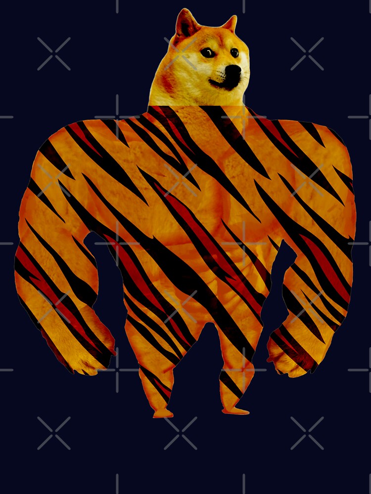 Tiger Swole Doge DogeCoin Crypto Meme HODL Dogepard Shiba by trendo