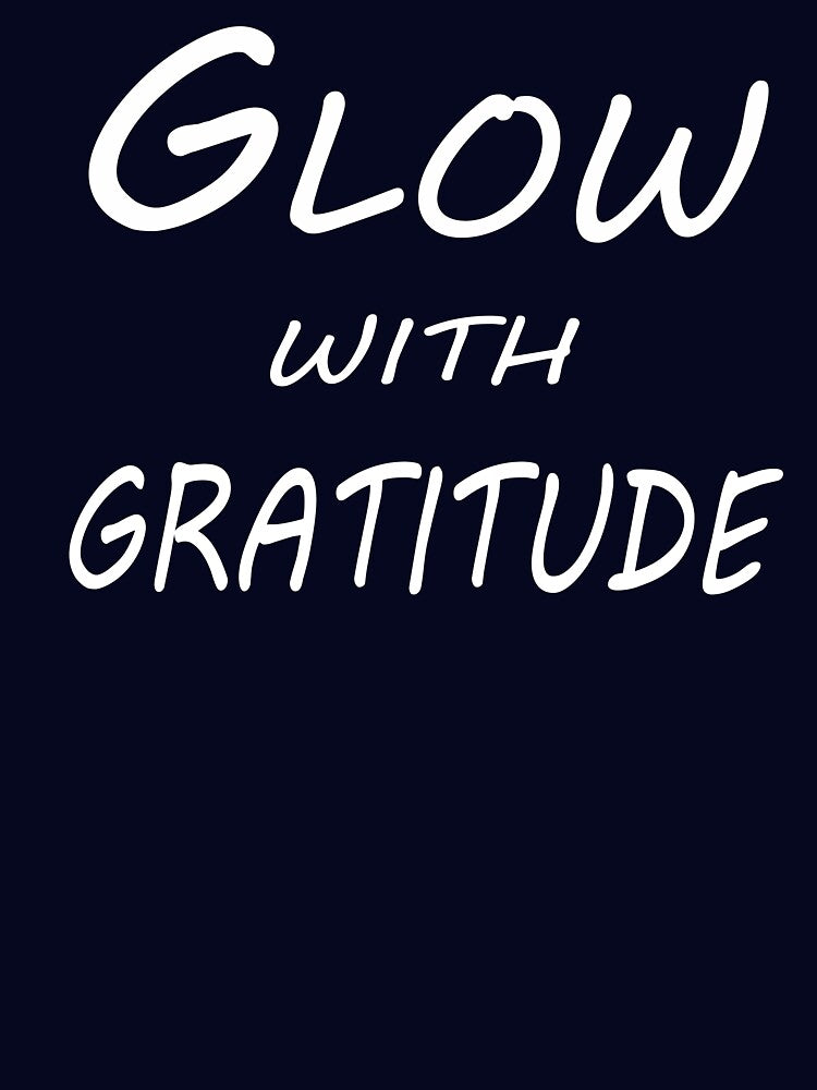 Glow with Gratitude – Positive Energy Quote Design by ArtNestVerse
