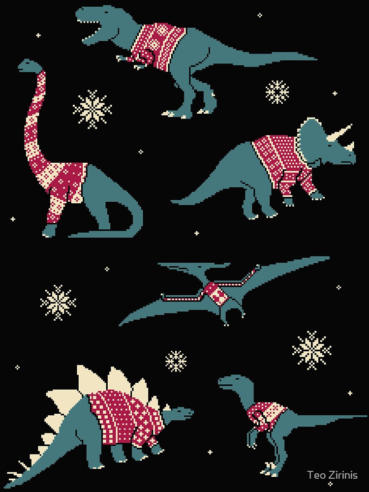 Dinos In Sweaters by HandsOffMyDinosaur