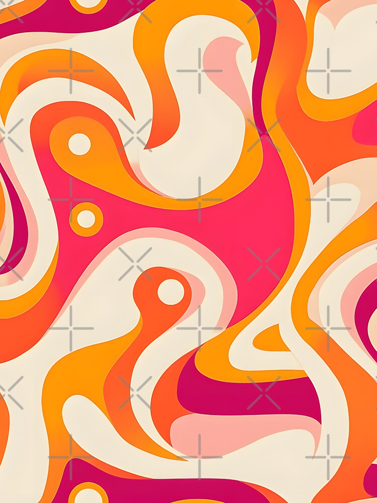 Retro 70's Psychedelic Vibes | Groovy Vintage-Inspired Print | Funky Swirl | Hippie by ArtfullyJua