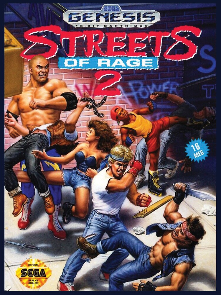 Streets of Rage 2 box art (Sega Genesis) by Brad Trivett