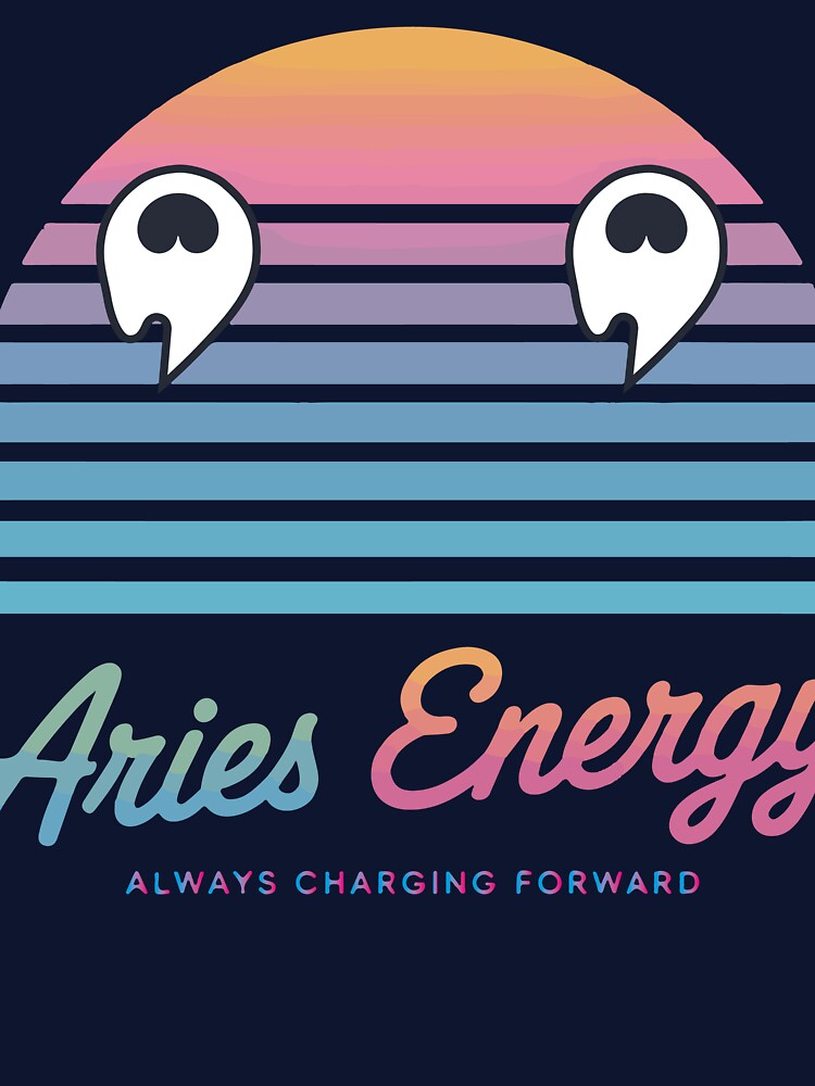Aries Energy – Retro Minimalist Zodiac Design by Mehmet Hanifi Ekşi