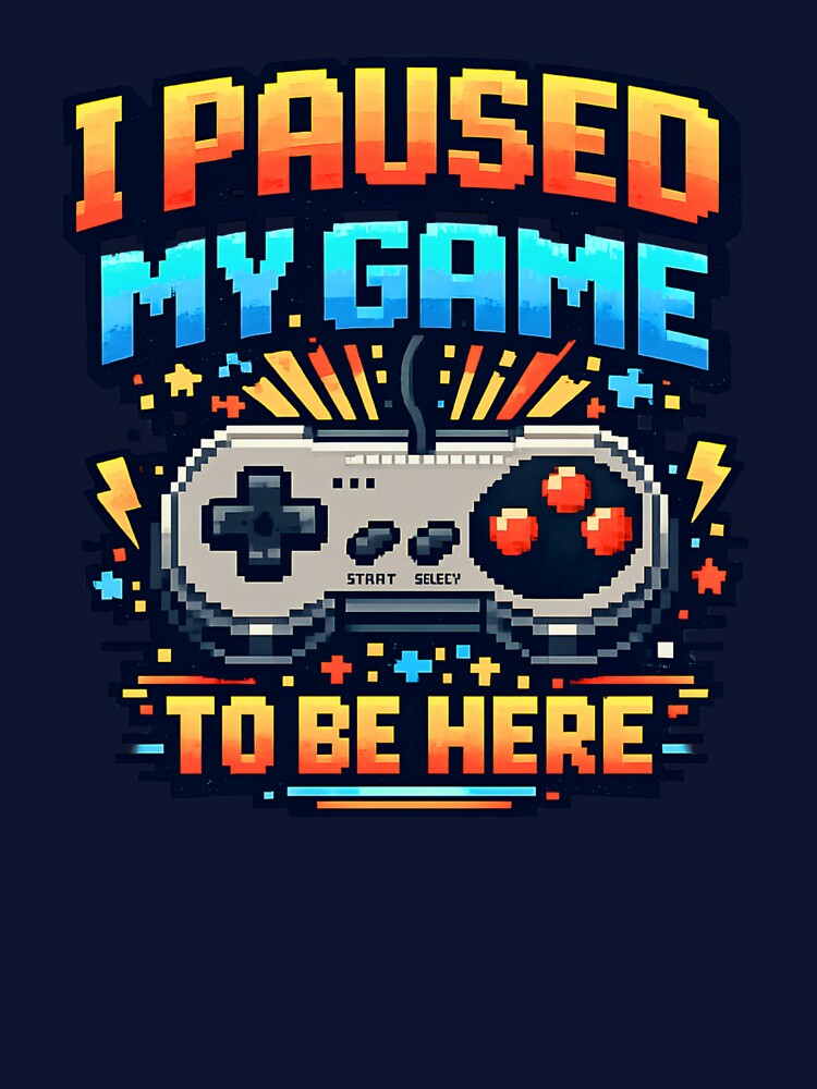 Retro Gamer Typography T-Shirt Design with Classic Game Controller by StormVape