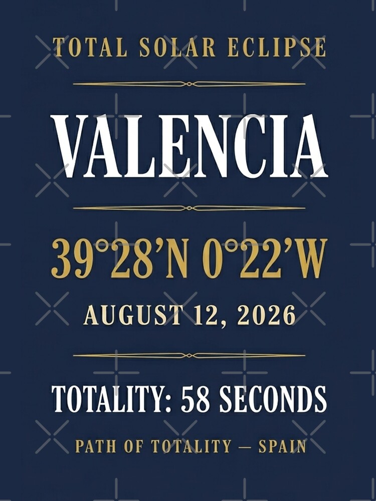 Valencia Eclipse 2026 Path of Totality Spain by CalmCapy Co